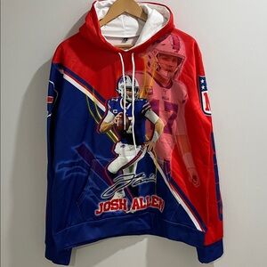 NWOT Buffalo Bills Men’s Hoodie Large Sweatshirt Josh Allen NFL Unofficial